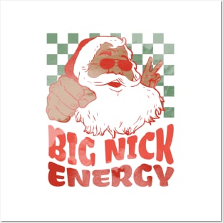 Retro Funny Santa Big Nick Energy Hilarious Christmas 2023 Gift Posters and Art